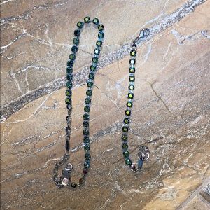 GORGEOUS GREEN/TEAL SABIKA NECKLACE AND BRACELET